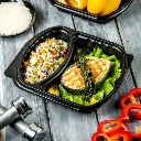 [MENUBOX_C-2_EL377 + LID] Boite noir micro-ondable 2 compartiments avec couvercle transparent ELTRON (7).webp