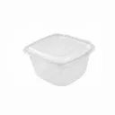 Boîte carrée de 2000 ml avec couvercle attaché   190*185*110 mm FT (300 unités par carton)