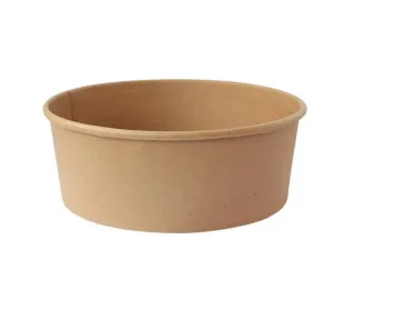 1300 ml Kraft Bowl Brown (300 pièce par carton) (6 sacs × 50 pc)  cosmoplast (25 cartons par palette)