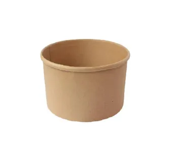 1000 ml Kraft Bowl Brown (300 pièce par carton) (6 sacs × 50 pc)  (40 cartons par palette)
