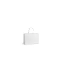 Sac fond carré SOS à poignée kraft blanc 18 x 10 x 13 cm mini avec poignée torsadée (500 unités par carton)