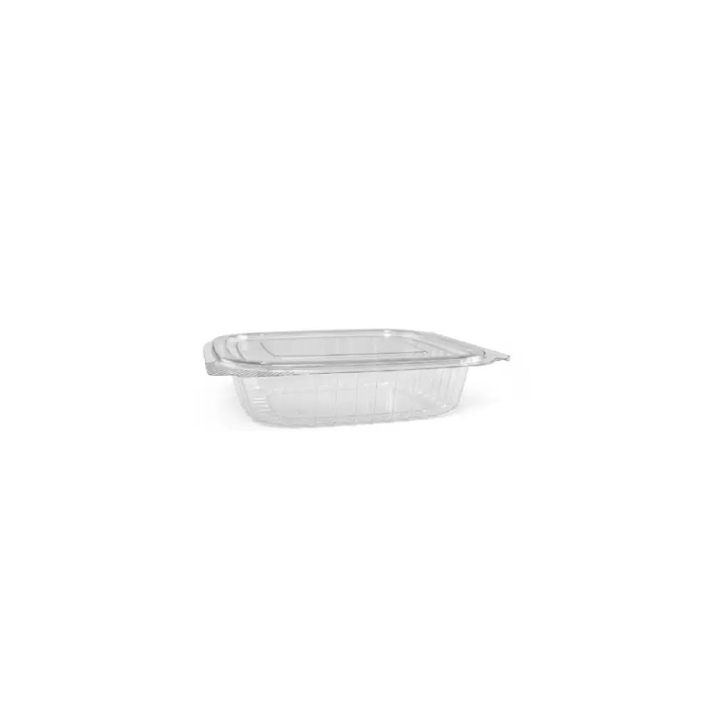 Barquette carrée transparente 150 ml en plastique DEV (12 sacs de 100 pièces)(1 200 pièces par carton)