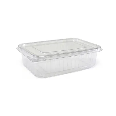 Boîte Rectangulaire 750 ml avec Charnière attaché DEV (6 sacs × 100 pièces)(600 pièce par carton)