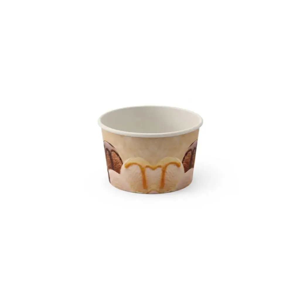 Gobelet à glace en carton 4 oz (1 boule) Pro (100 unités × 10 sacs) (1 000 unités par carton)