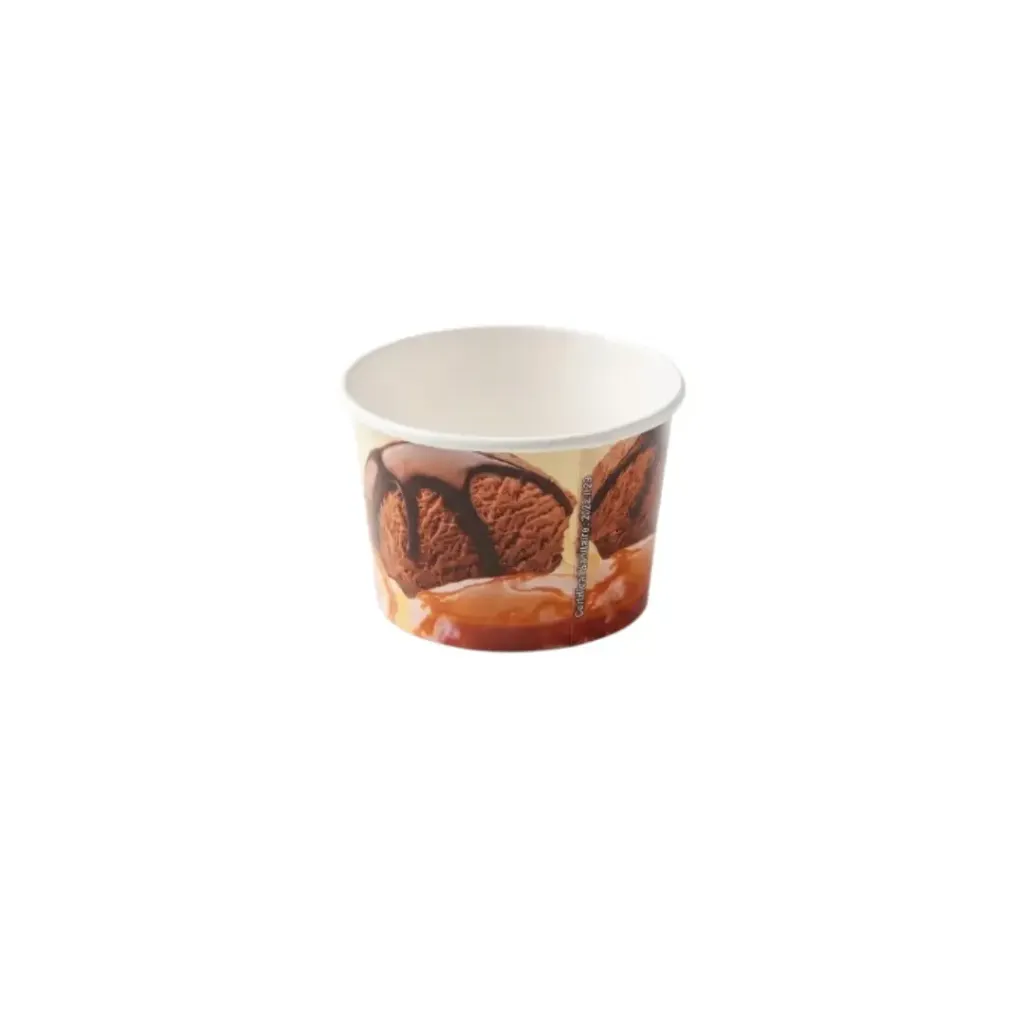 Gobelet à glace en carton 4,5 oz (2 boules) Pro (100 unités × 10 sacs) (1 000 unités par carton)