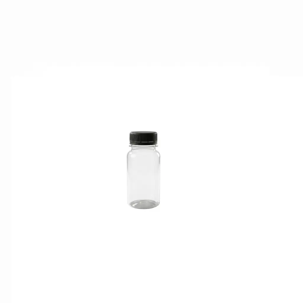 [BOUTEILLE 60ML] Bouteille 60 ml col 30-25 Ø 30 mm avec bouchon noir DP ( 500 unités par carton)