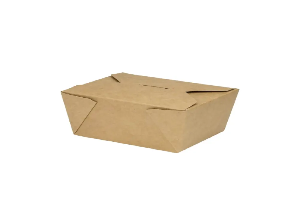 Lunch box MM kraft en carton 1000 ml alimentaire ingraissable (50 unités par sacs) (100 unités par carton) UPS