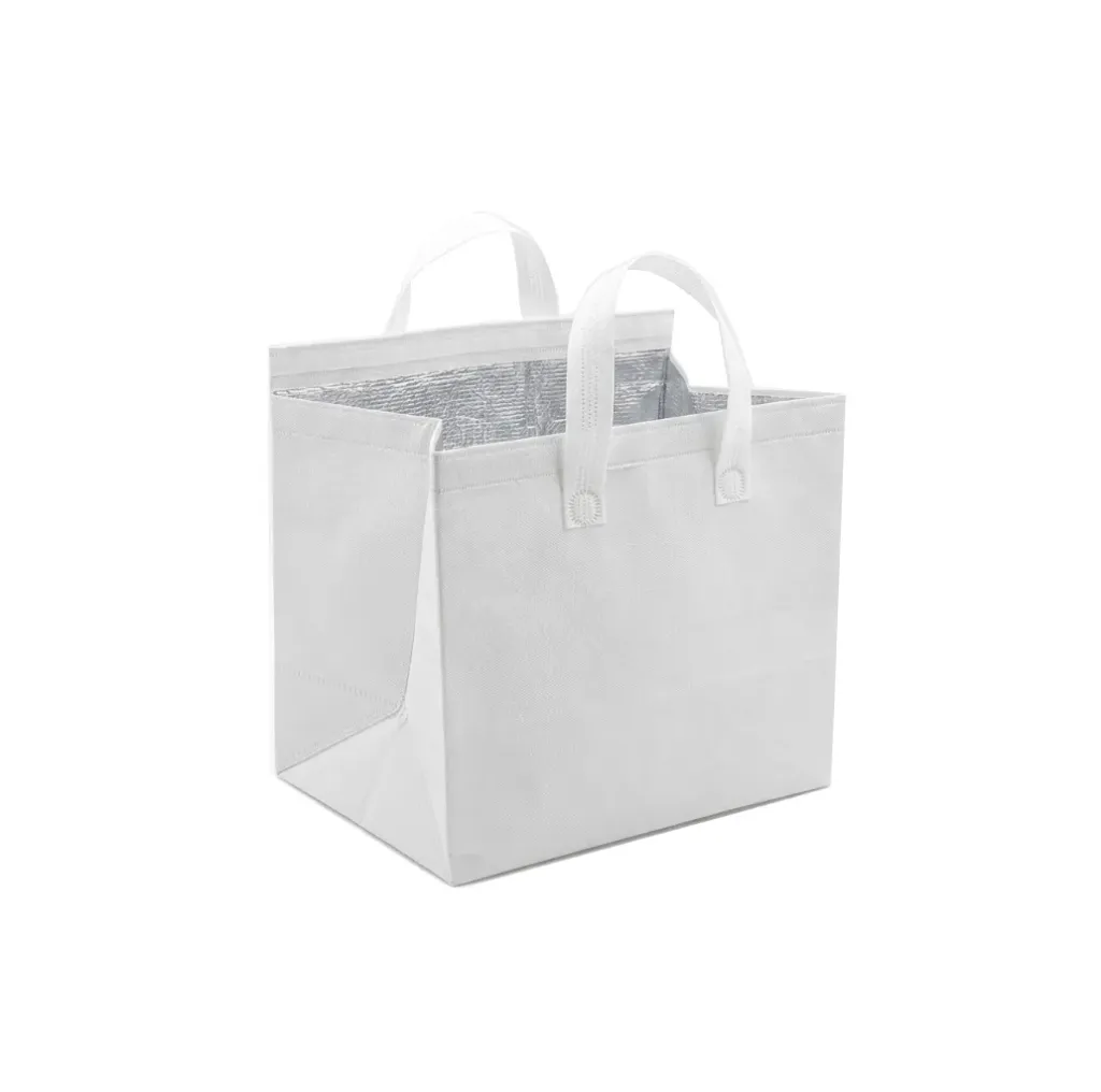 [SAC ISO 27/24/18] Sac isotherme blanc avec adhésive L27 x H24 x S18 cm  ( 25 unités par sac) ( 400 unités par carton)