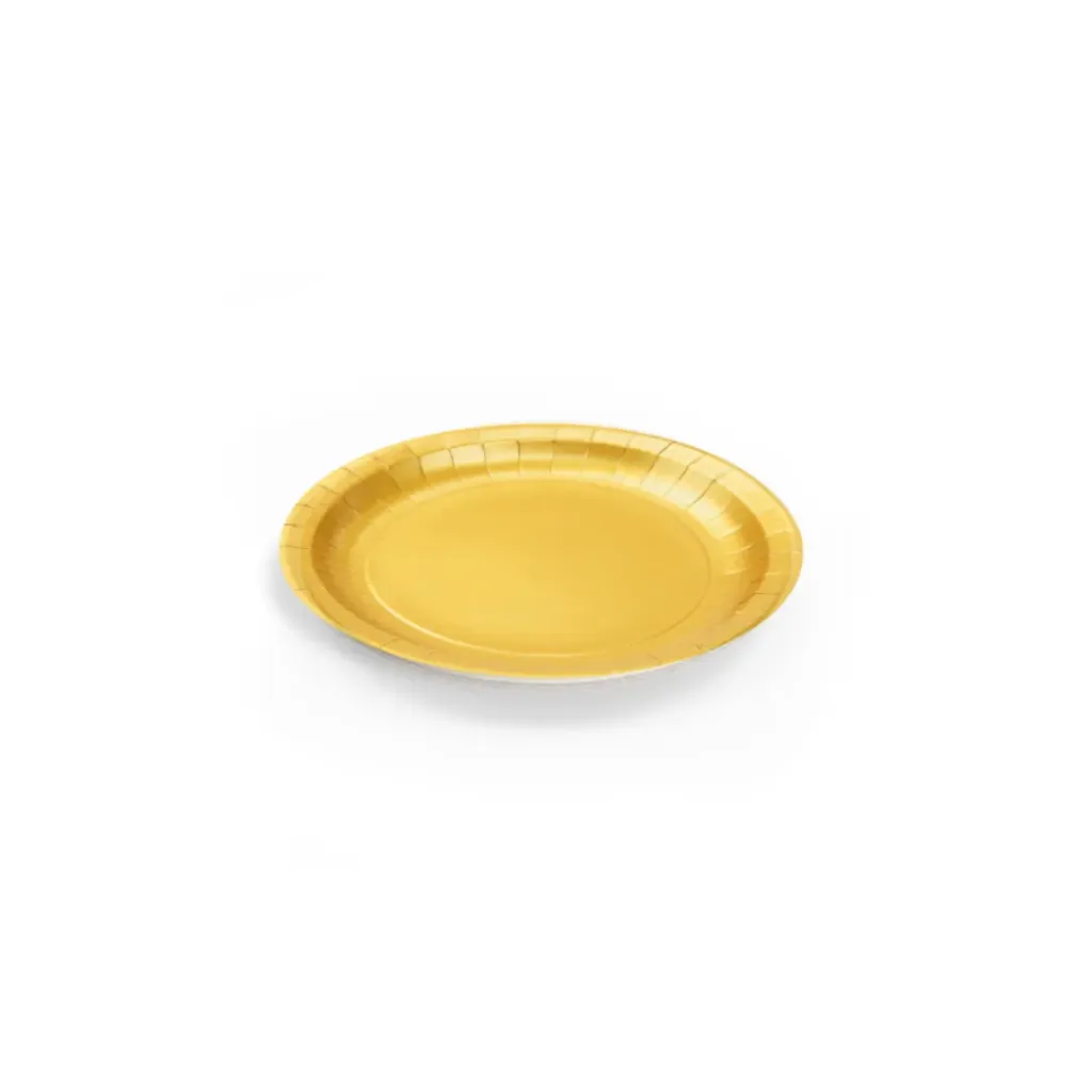 ASSIETTE JUNIOR Ø12CM DORE (1 unité de vente = sac de 20 pièces) (100 unités de vente par carton) ATTESTATION SANITAIRE 2025/212 EA/810/24