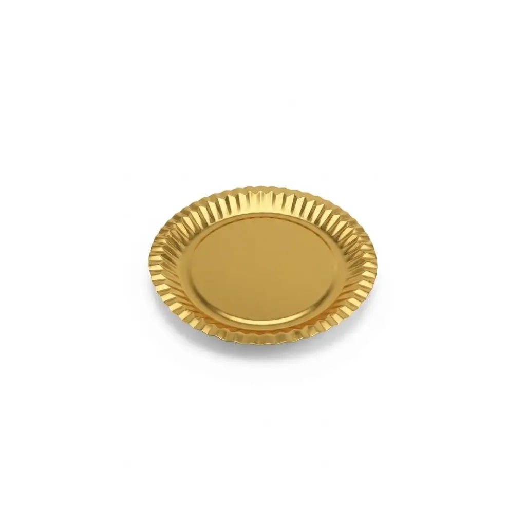 Assiette Ø12 cm doré Quick (1 unité de vente = sac de 20 pièces) (100 unités de vente par carton)