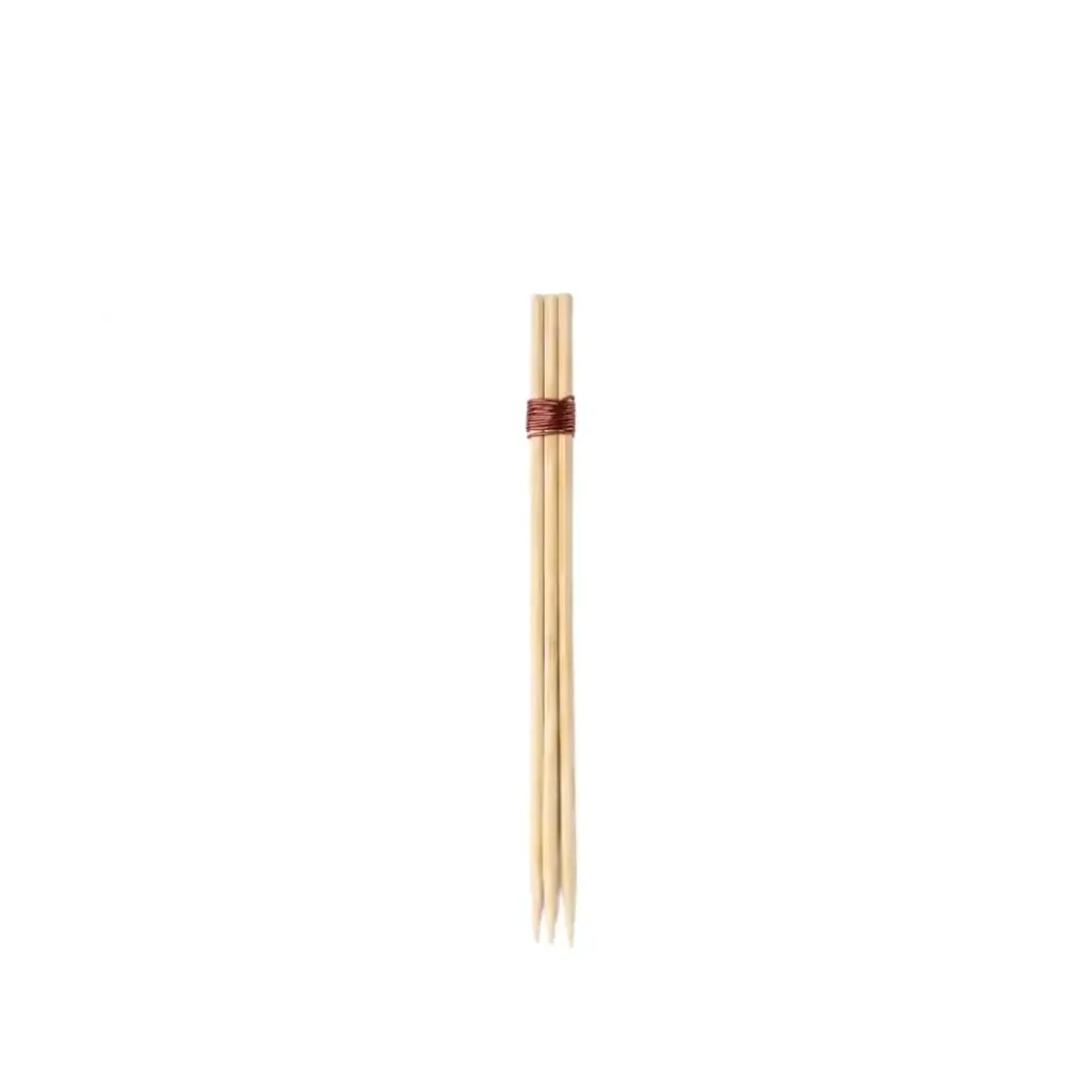 Pique en bois 3 cure-dents 12 CM  ( 1 unité de vente = sac de 50 pièces) (200 sacs par carton)