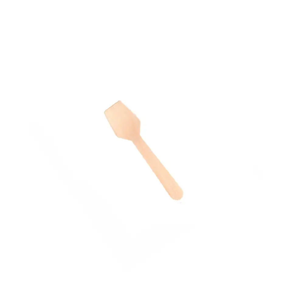 Cuillères à glaces en bois alimentaires ( 1 unité de vente = sac de 100 pièces) (100 sacs par carton)