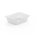 Boîte rectangulaire transparente 190 x 144 H:43 mm en PP DIPACK (600 unités par carton )