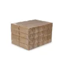 Serviette marron en papier plié 16 cm x 10 cm 100% ouate, 2 PLY, (200 feuilles x 20 paquets )pour distributeur 261 et 177 MARS