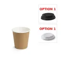 Gobelet en carton couleur kraft 250 ml ( 50 unités par sac × 20 sacs) (1 000 unités par carton) Pro
