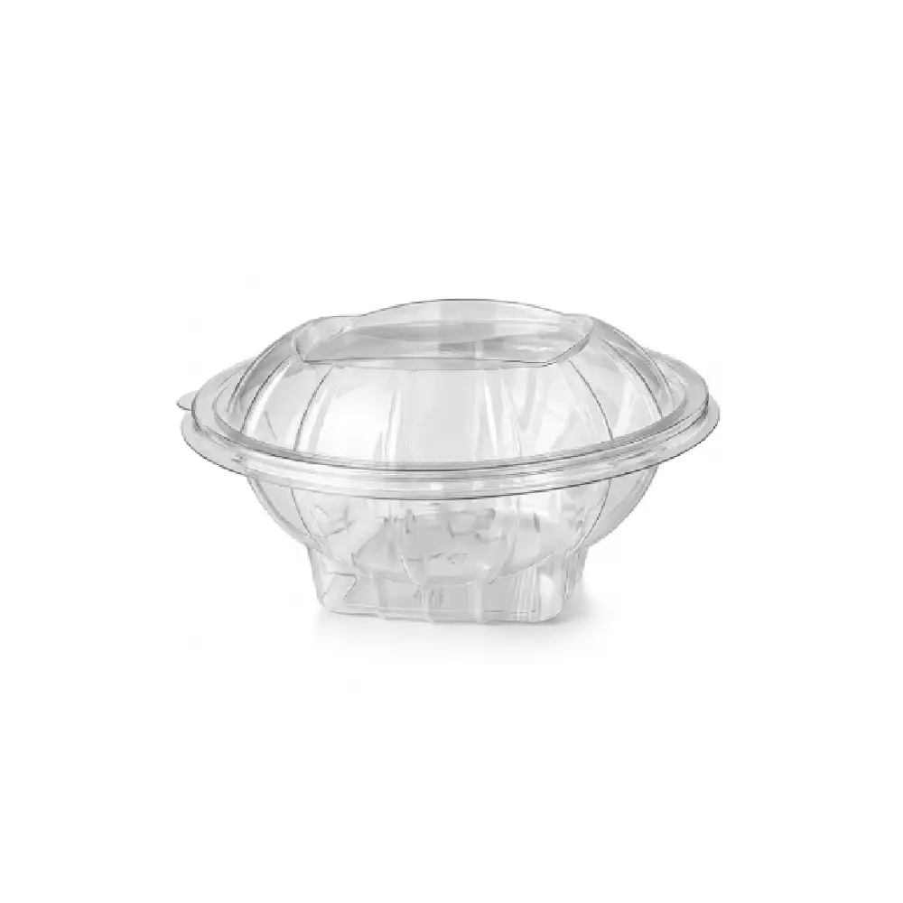 Barquette à salade ronde 750 ml avec couvercle LARPLAST ( 50 unités x 4 sacs)(200 unités par carton)