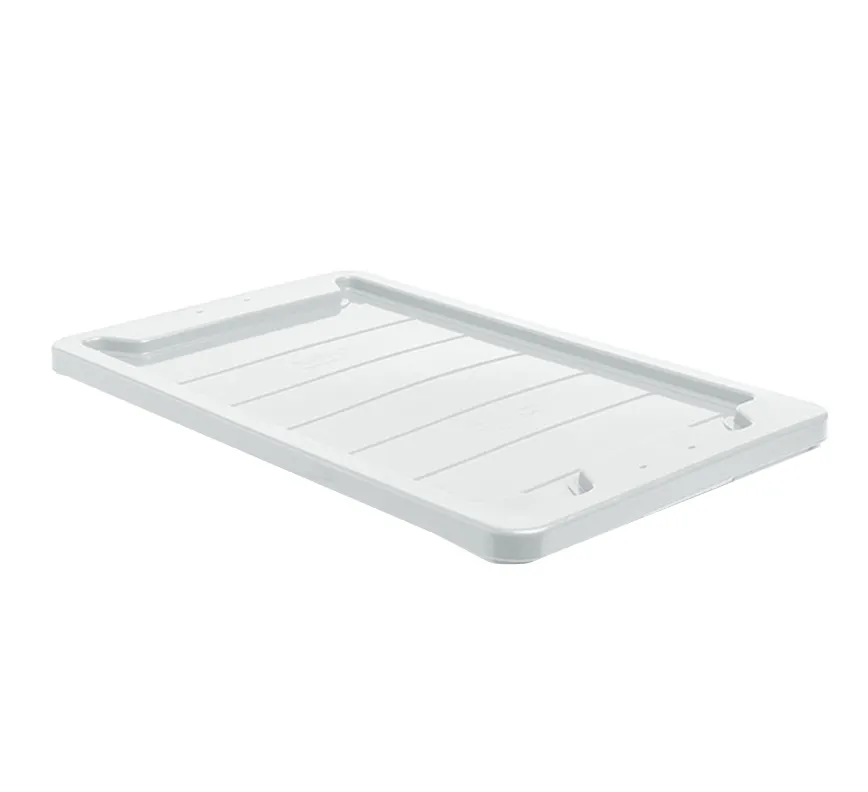 COUVERCLE BLANC INJECTION EN PP POUR CAISSE DE RANGEMENT 6425 ( 300 unités par palette)