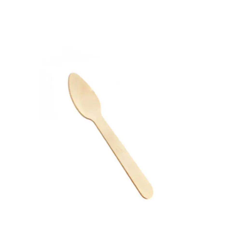 Cuillères en bois alimentaires (1 unité de vente = sac de 100 pièces) ( 10 sacs par carton)
