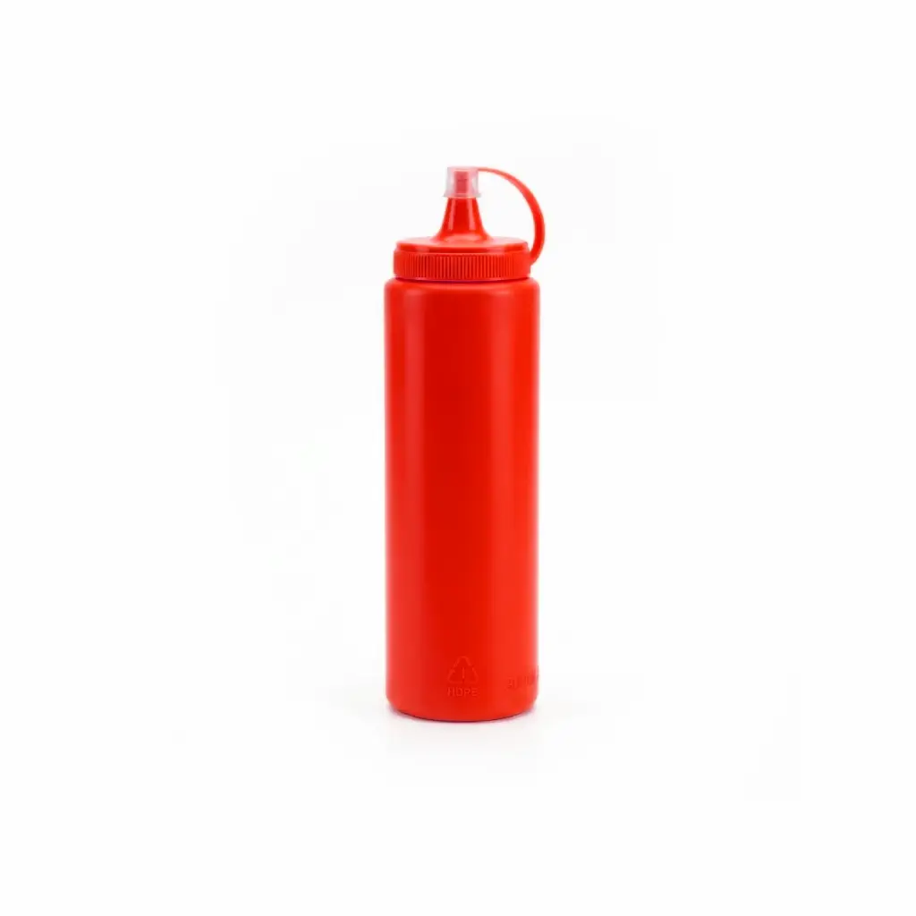 Bouteille à sauce en plastique rouge 700 ml (23,6 oz) TITIZ (40 unités par carton)