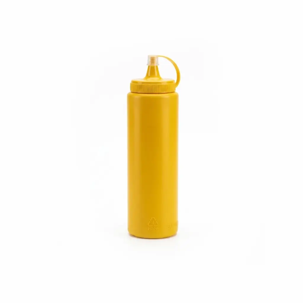 Bouteille à sauce en plastique jaune 700 ml (23,6 oz) TITIZ (40 unités par carton)
