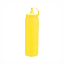 [SAUCE_BOTTLE_JAUNE_1000ML] Bouteille à sauce en plastique jaune 1000 ml (33,81 oz) TITIZ ( 24 unités par carton)