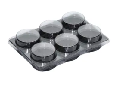 [BM6] BOITE NOIR 6 PCS MACARON + COUVERCLE TANSPARENT HAS