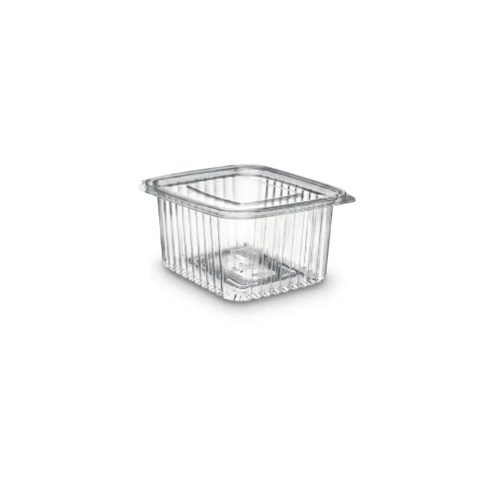 [5407] BOÎTE 500 ML CARRÉE AVEC COUVERCLE ATTACHÉ (100 unités par sac × 8 sacs )(800 unités/carton) ( 20 cartons par palette)