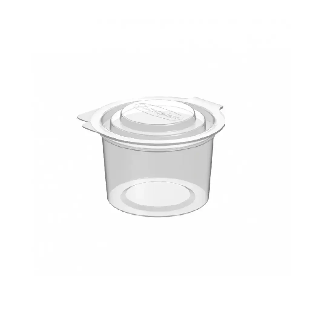 Sauce container transparente 100 ml  cosmoplast (1500 unités par carton)