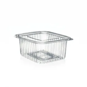 [5419] Boîtes 250 ml carrée avec couvercle attaché (1000 unités par carton) – LARPLAST / MORECO