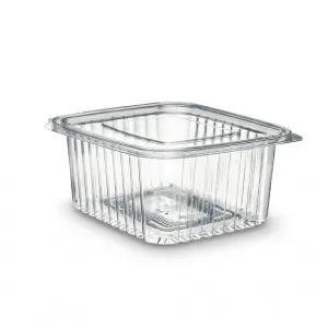 [5420] BOÎTE 375 ML CARRÉE AVEC COUVERCLE ATTACHÉ (100 unités par sac × 10 sacs ) (1000 unités/carton) ( 30 cartons par palette)LARPLAST / MORECO ATTESTATION SANITAIRE 2022/080 EA/1615/22