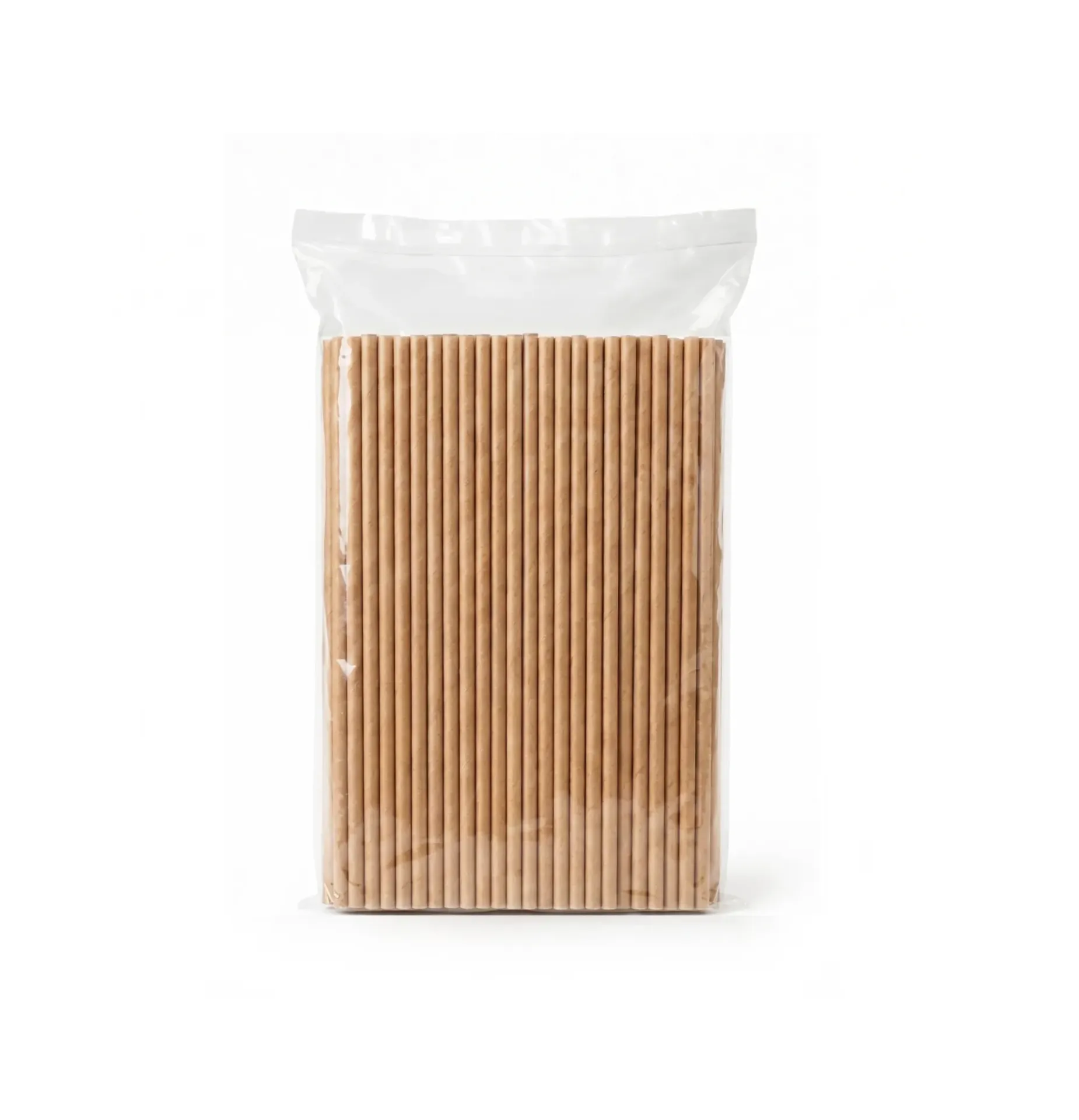 Paille biopaper plus kraft 7 mm ( 1 unité de vente = sac de 150 unités) (27 sacs par carton)