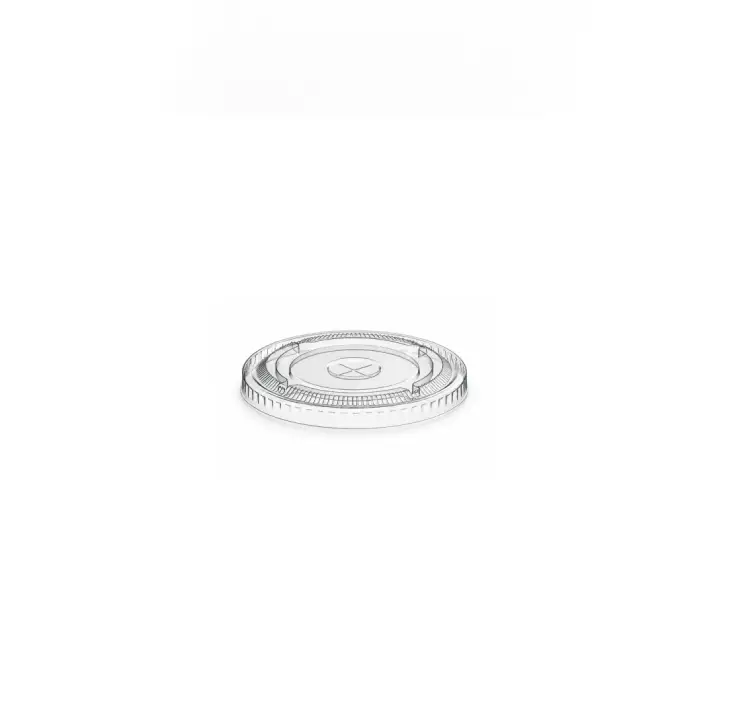 [82_Ø_COUVERCLE_PLAT_CB35_oz] Couvercle plat pour gobelet CB35, 8 oz et 10 oz Cosmoplast ( 1000 unités par carton)