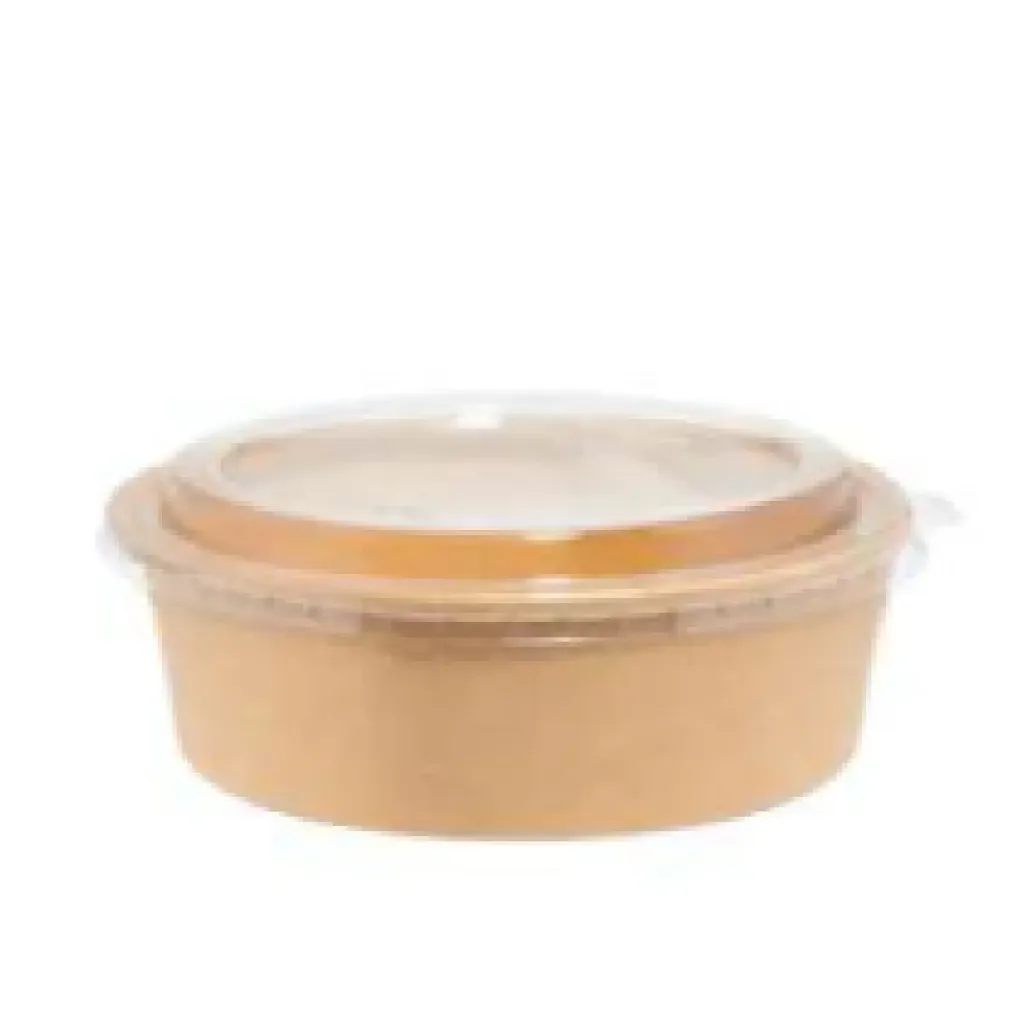VI KRAFT BOWL 1200 cc+ COUVERCLE PET ( 125 unités/ carton )