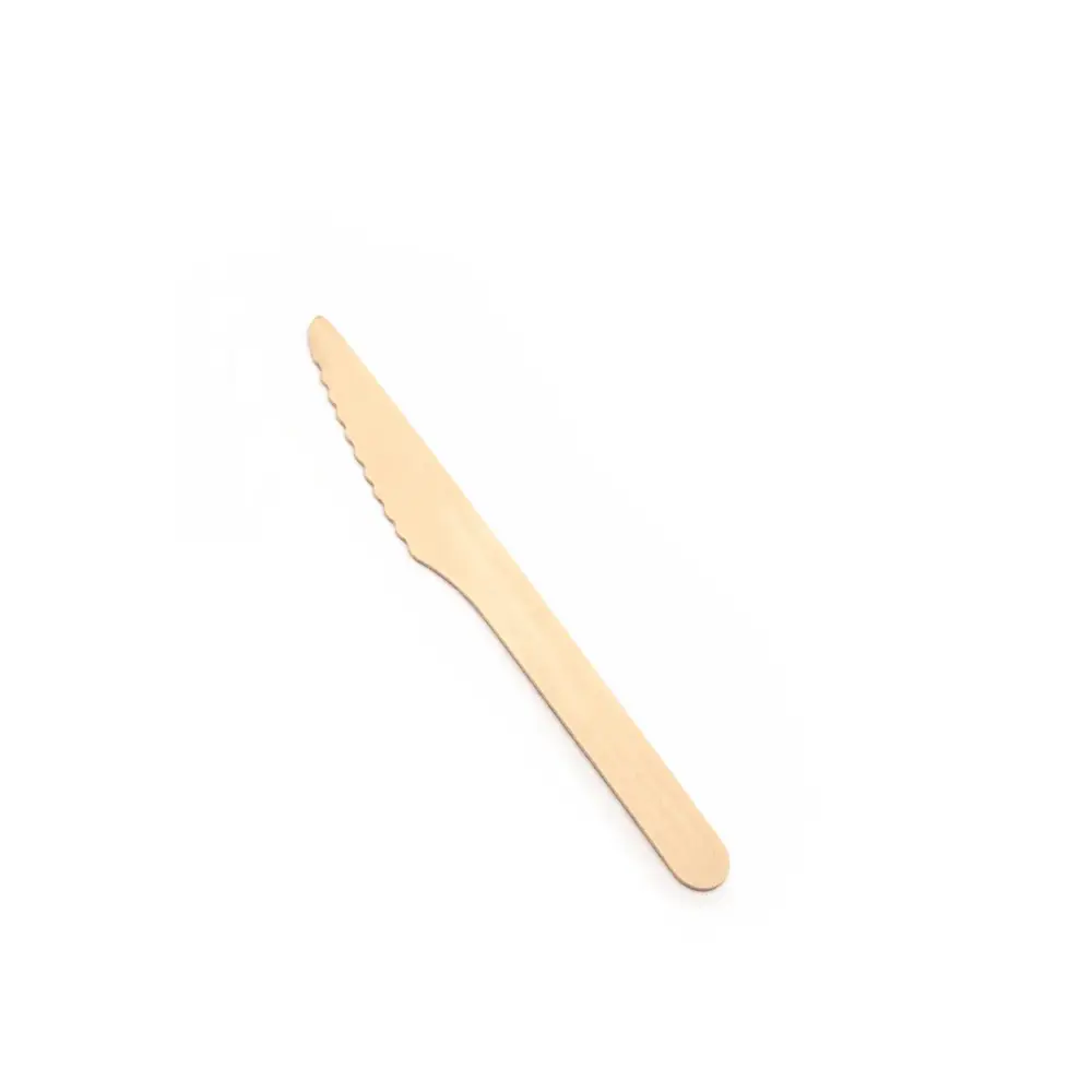 Couteaux en bois alimentaires (1 unité de vente = sac de 100 pièces) ( 10 sacs par carton)