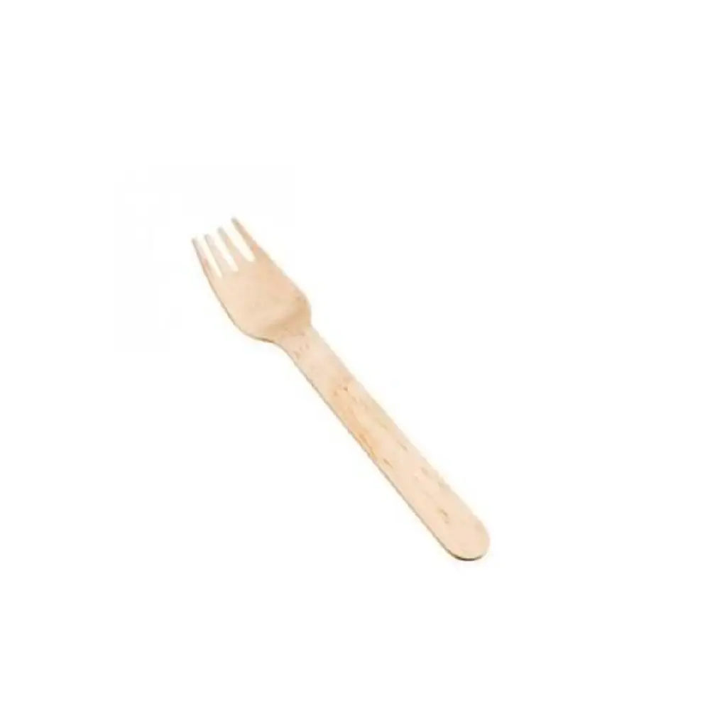 Fourchettes en bois alimentaires (1 unité de vente = sac de 100 pièces) ( 10 sacs par carton)