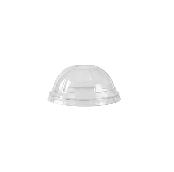 [Ø95_DOM_LID_ST] Couvercle bombé ø95 mm plastique en PET transparent sans trou ( 1000 unités par carton)
