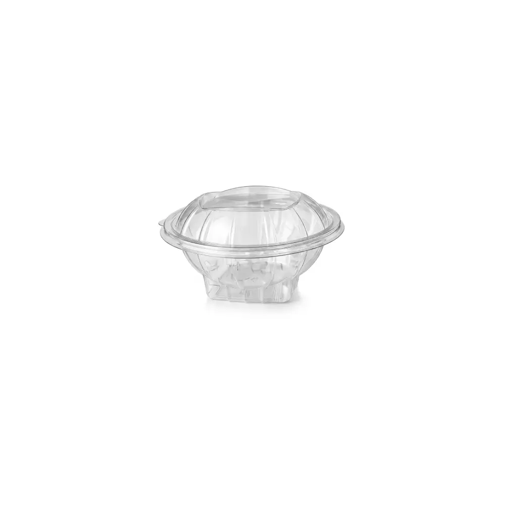 Barquette salade ronde en plastique 250 ml LARPLAST(50 unités x 10 sacs)(500 unités par carton)