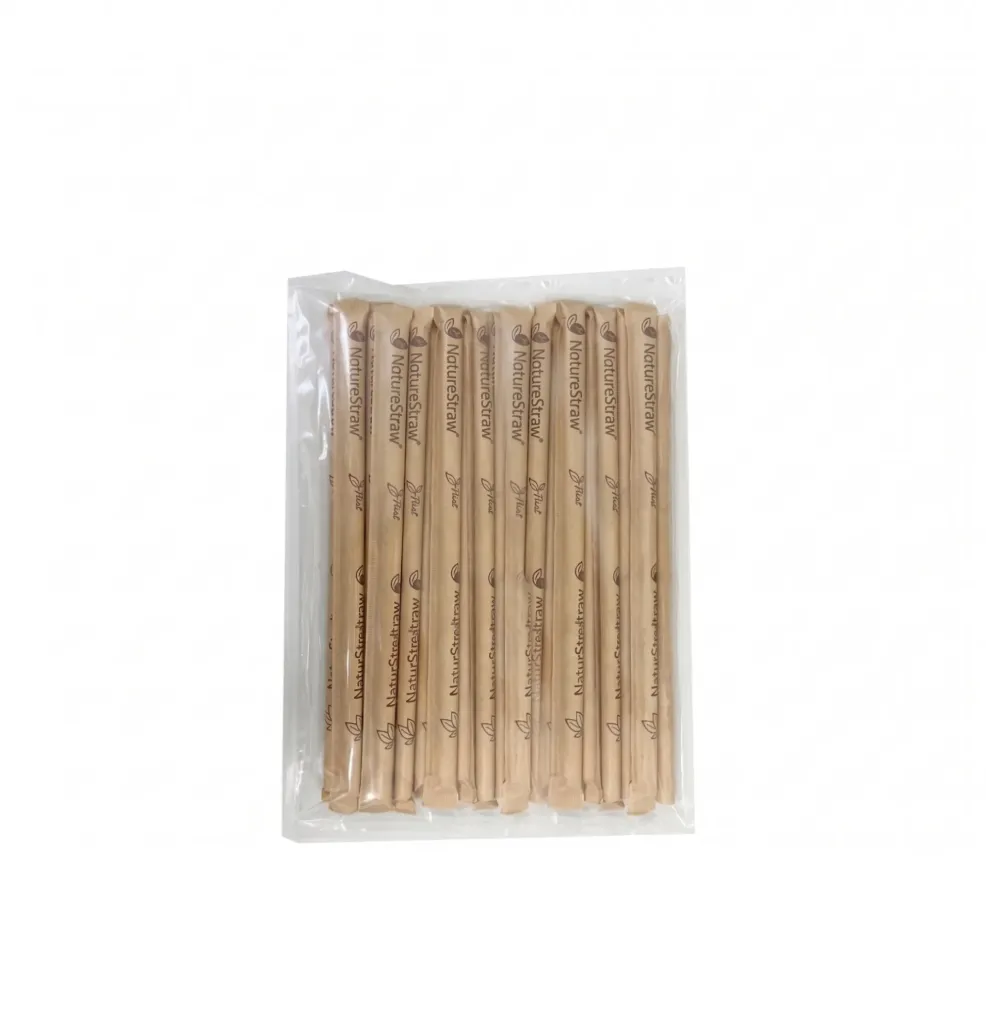 [PAILLES_BIOPAPER_PLUS_EMBALLE_KRAFT_7MM] Paille biopaper plus kraft 7 mm enveloppée individuellement ( 1 unité de vente = sac de 150 unités) ( 23 sacs par carton) MAT
