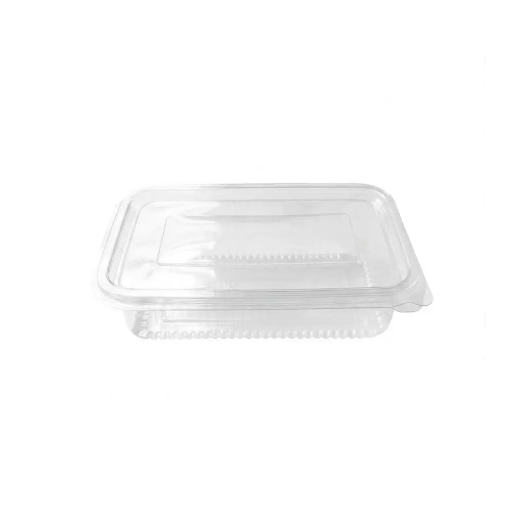 Boîte rectangulaire 750 ml avec couvercle attaché LARPLAST (100 unités × 3 sacs )(300 pièces par carton)