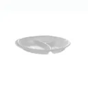 Assiette en plastique blanche à 3 compartiments en PET (1000 unités par carton) BP