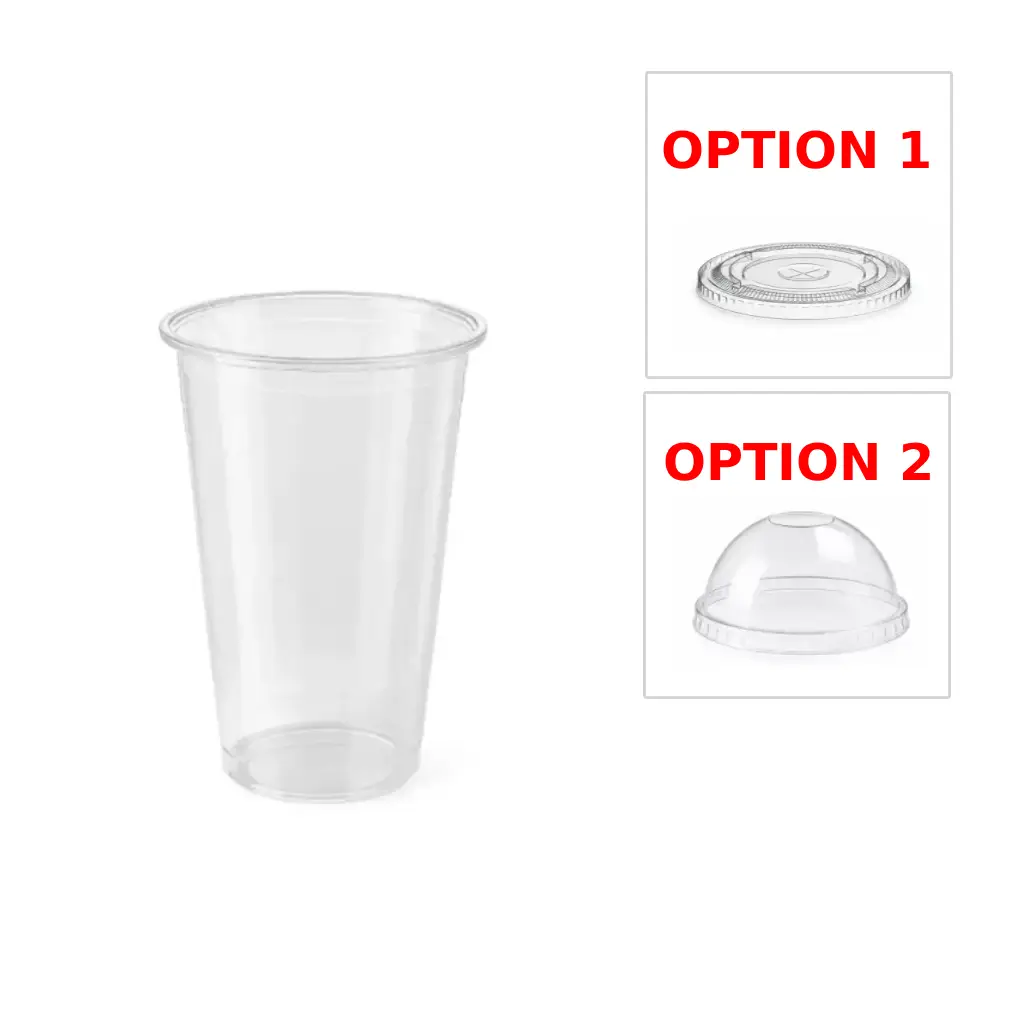 [16_OZ_CUP_90_MM] Gobelet transparent Ø 90 mm 500 ml Cosmoplast ( 50 unités par sac)( 1000 unités par carton)