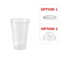 Gobelet transparent Ø 90 mm 500 ml Cosmoplast ( 50 unités par sac)( 1000 unités par carton)