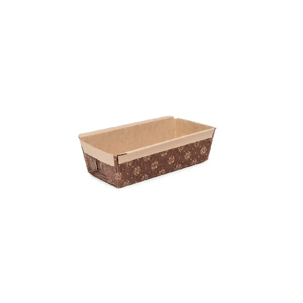 [516565_O_PLUMCAKE_250GR] Moule à cake "Plumcake"  165 x 65 x h : 50 mm (H)  250 gr (864 unités par carton)  ECOPACK