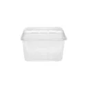 Boîte plastique perforée avec couvercle charnière attaché 500 ml – LARPLAST ( 4 sacs x 100 unités) (400 unités par carton)