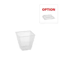 Verrine carrée 120 ml en PS Crystal CP (sac de 50 unités)( 1000 unités par carton)