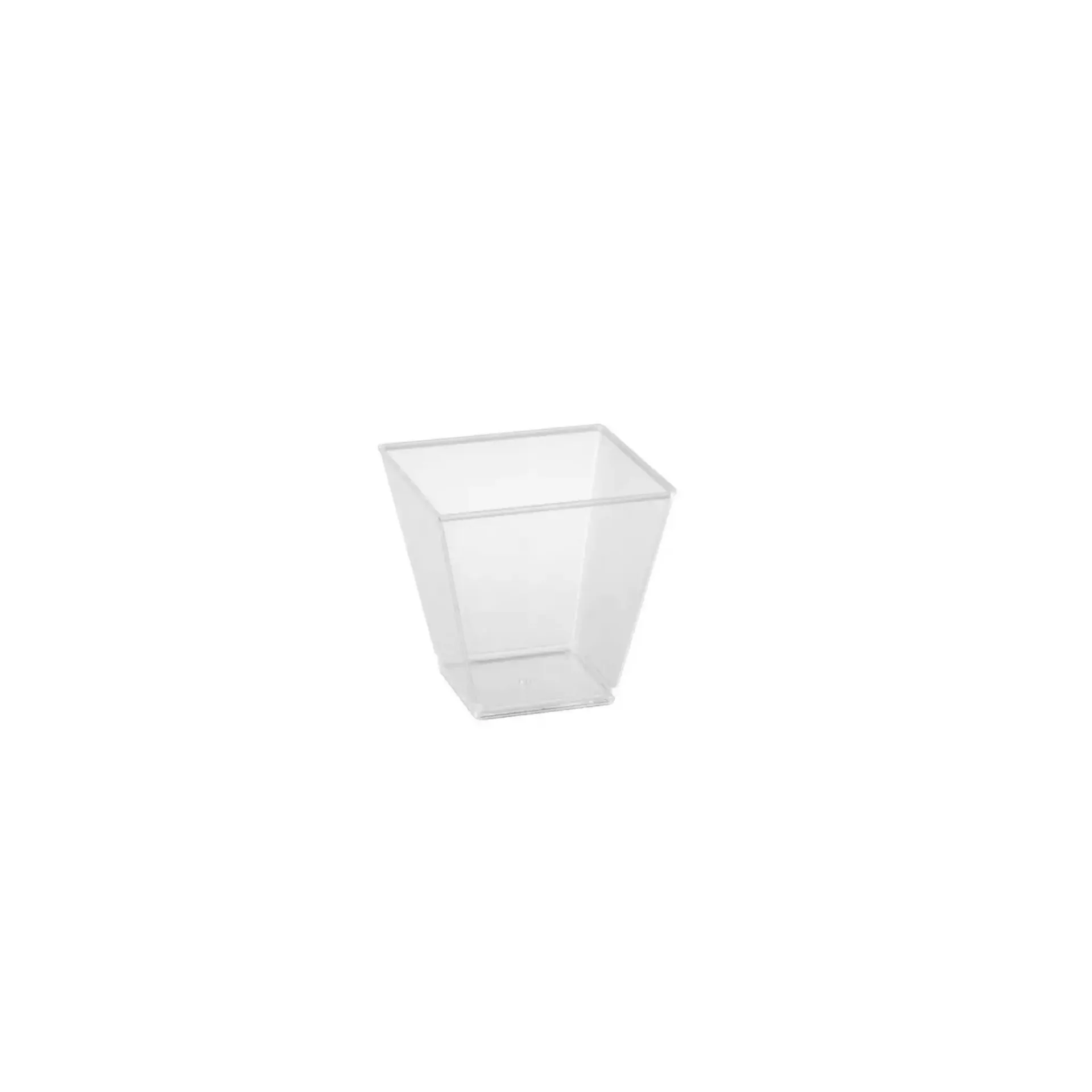 Verrine carrée 60 ml en PS Crystal CP  (sac de 50 unités)( 1000 unités par carton)