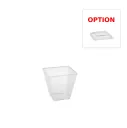 Verrine carrée 60 ml en PS Crystal CP  (sac de 50 unités)( 1000 unités par carton)