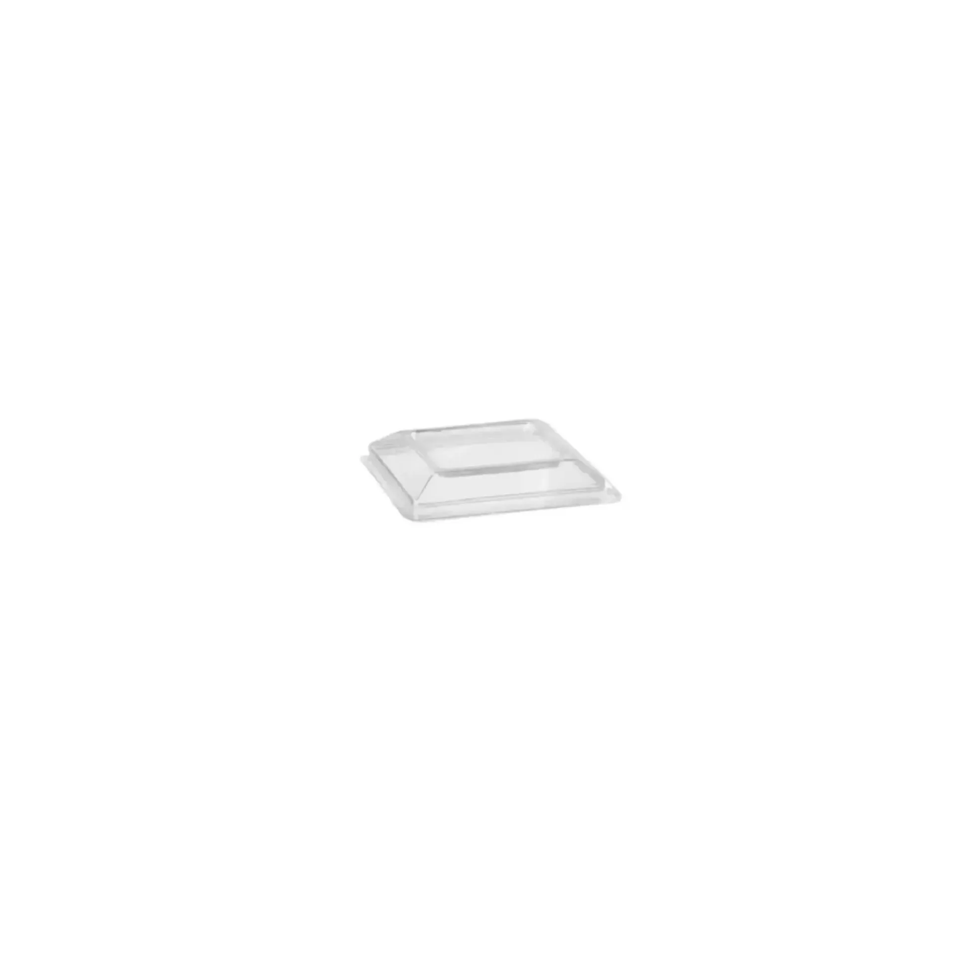Couvercle verrine carré en PS Crystal 60 ml (sac de 50 unités) ( 1000 unités par carton)