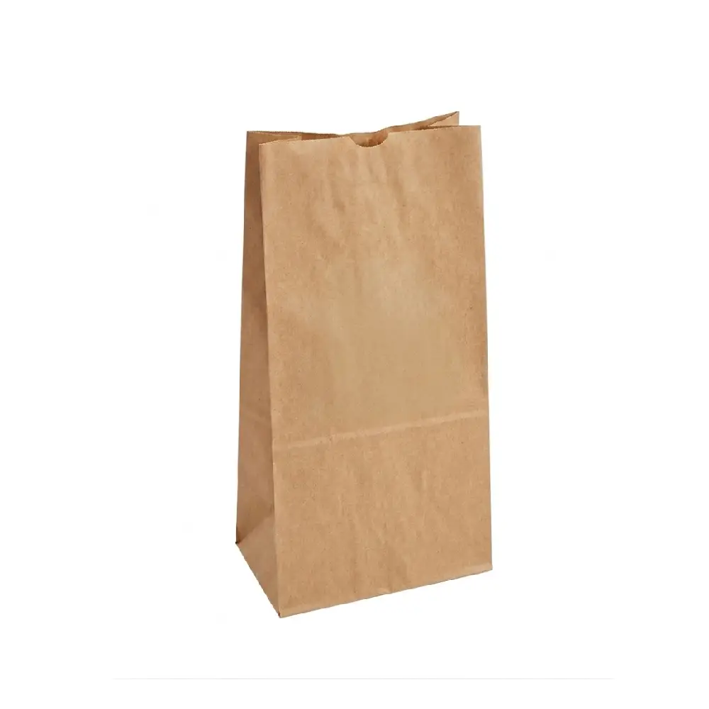 [SAC_KRAFT_PLAIN_BROW_18_12_27.5] Sac Kraft SOS fond carré Brun Neutre 18 x 12 x 27.5 cm (Carton de 1000 unités)