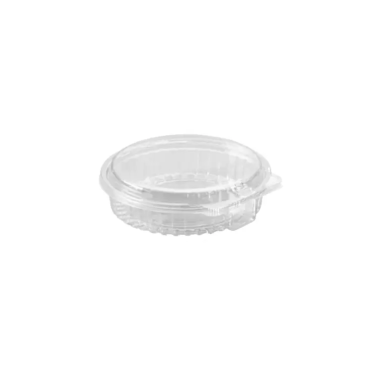 [250GR_SAFETY_LOCKED] Barquette ronde 250 gr avec couvercle attaché pour dessert ( 600 unités par carton) OZGE